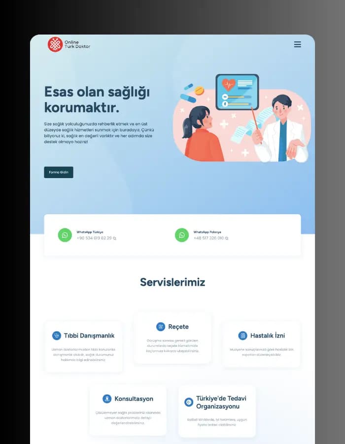 Online Doktor Website for Turkish People