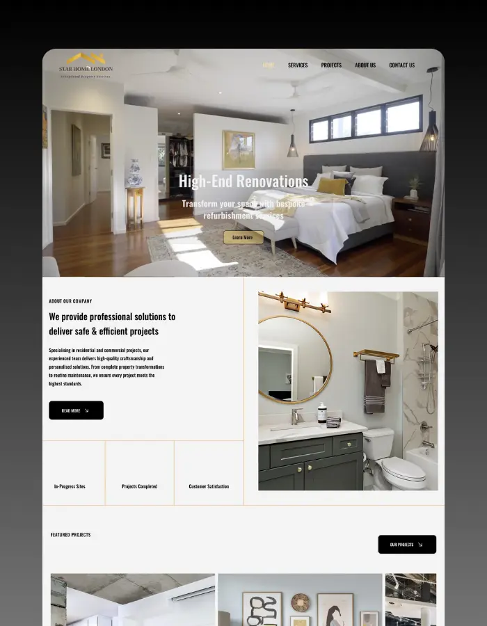 Star Home London Website & Web Design