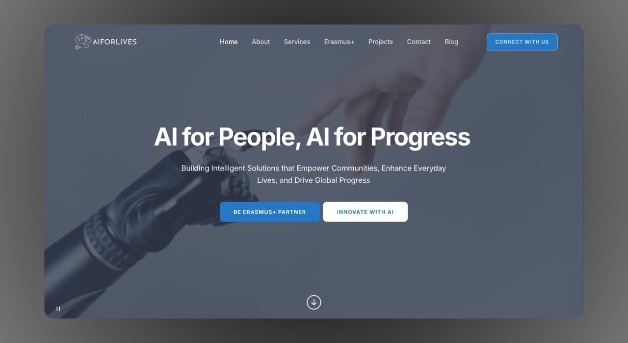 aiforlives.com website design