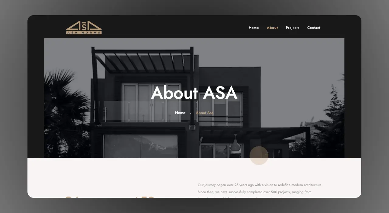 asanorms.com website design