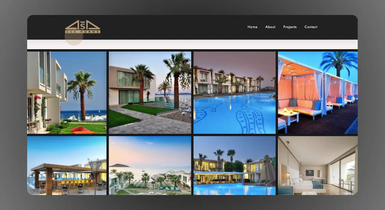 asanorms.com website design