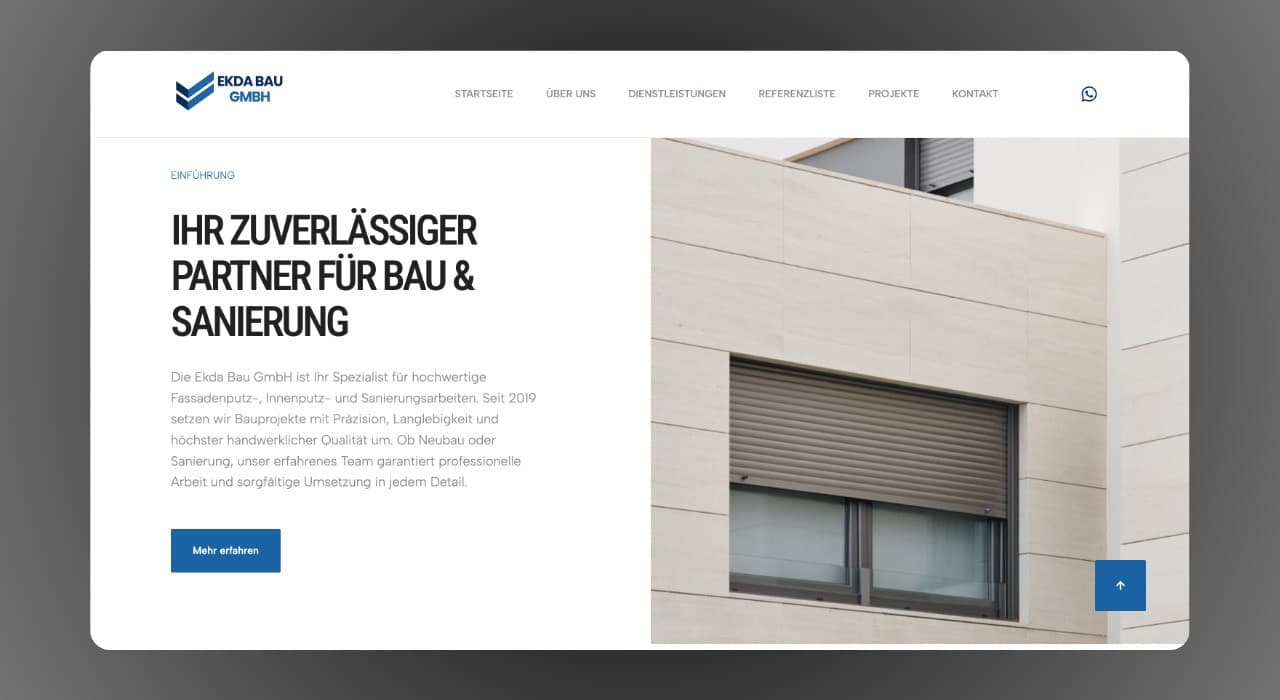 Ekda bau website design