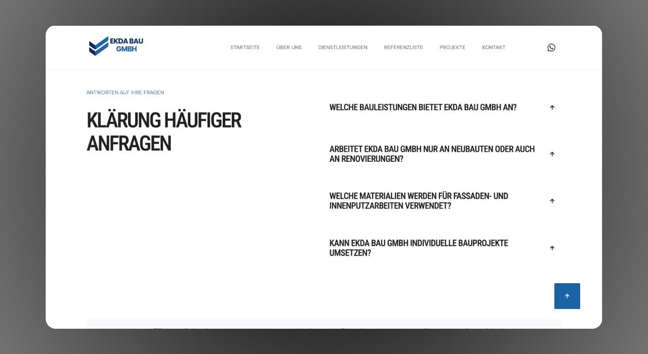 Ekda bau website design