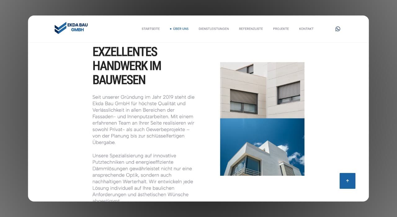 Ekda bau website design