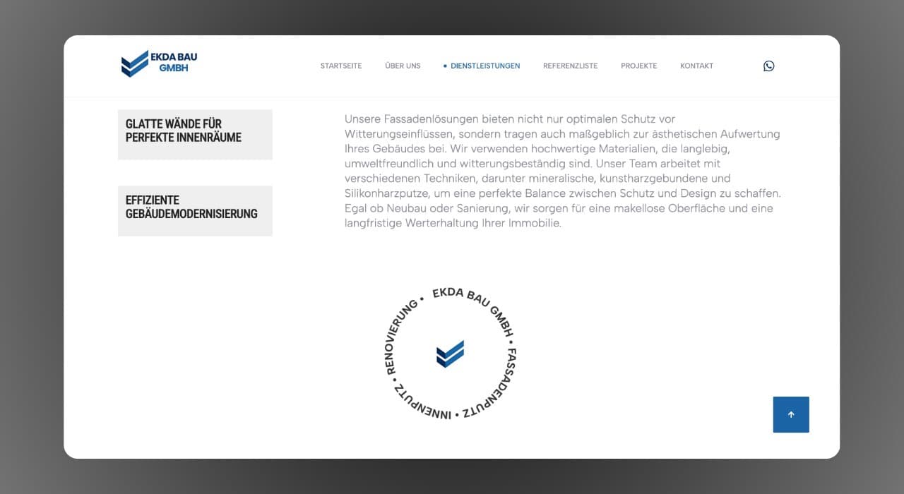 Ekda bau website design