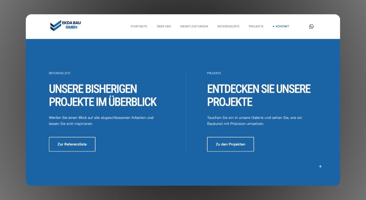 Ekda bau website design