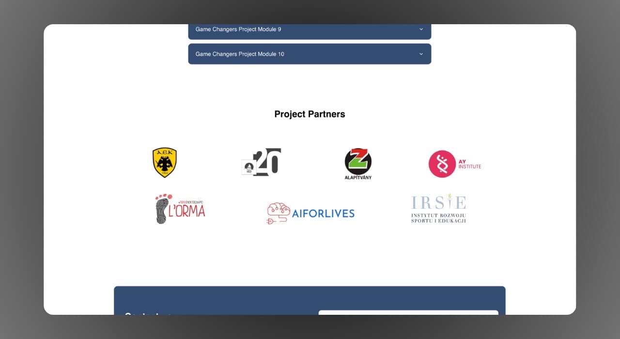 gsisproject.eu website design