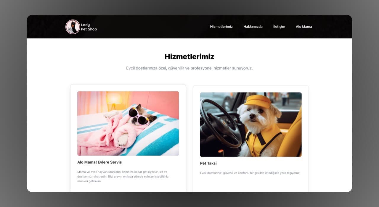 ladypetshop.com website design