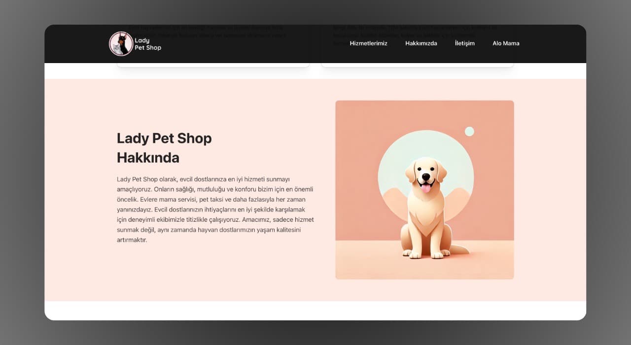 ladypetshop.com website design