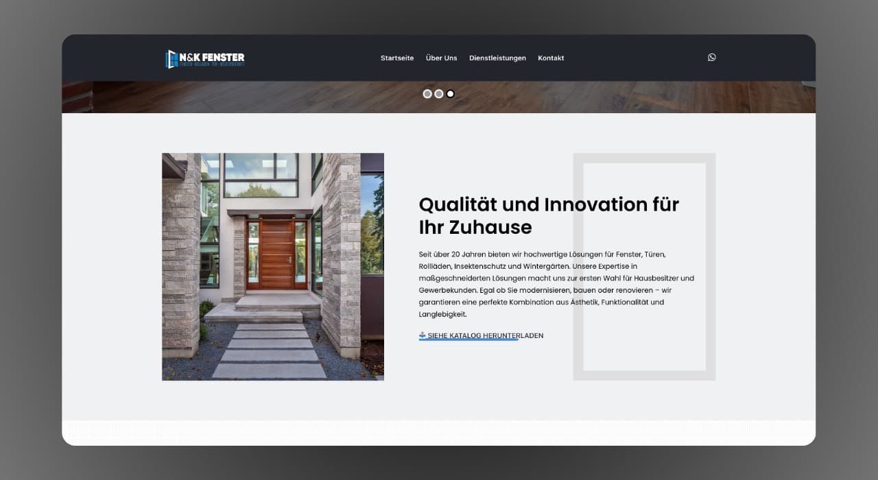 nk-fenster.de website design