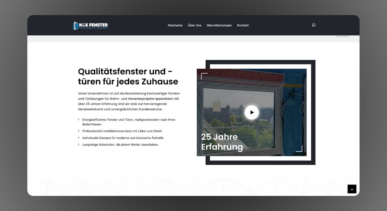 nk-fenster.de website design