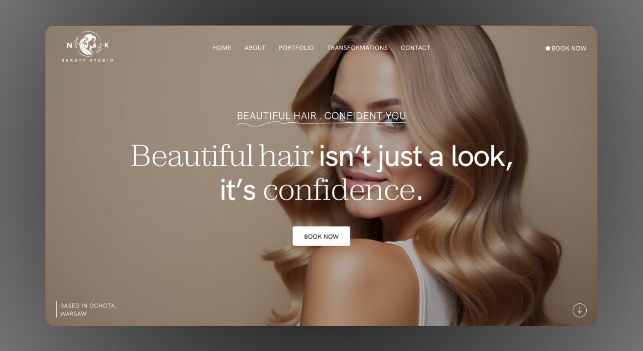 nkbeautystudio.pl website design
