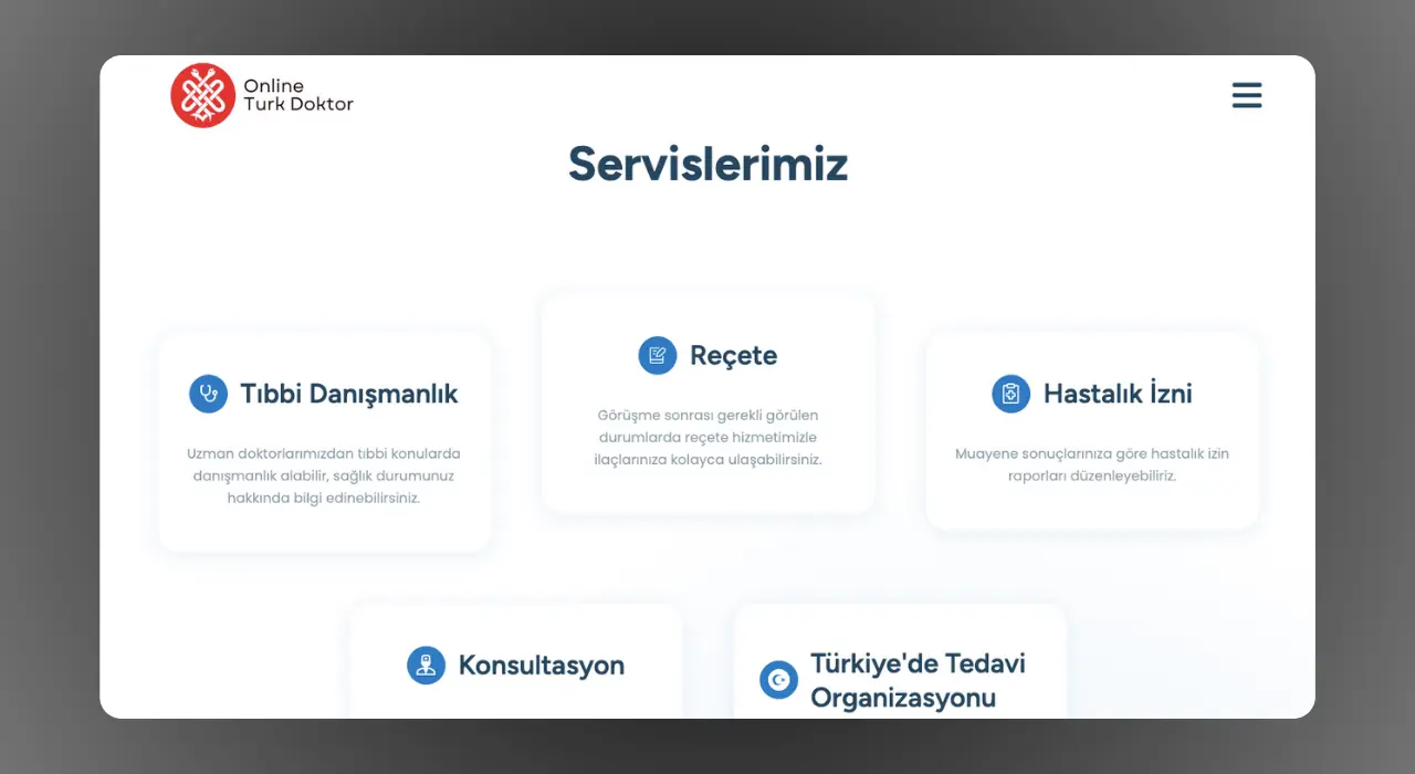 Online Turk Doktor Landing Page Web Design