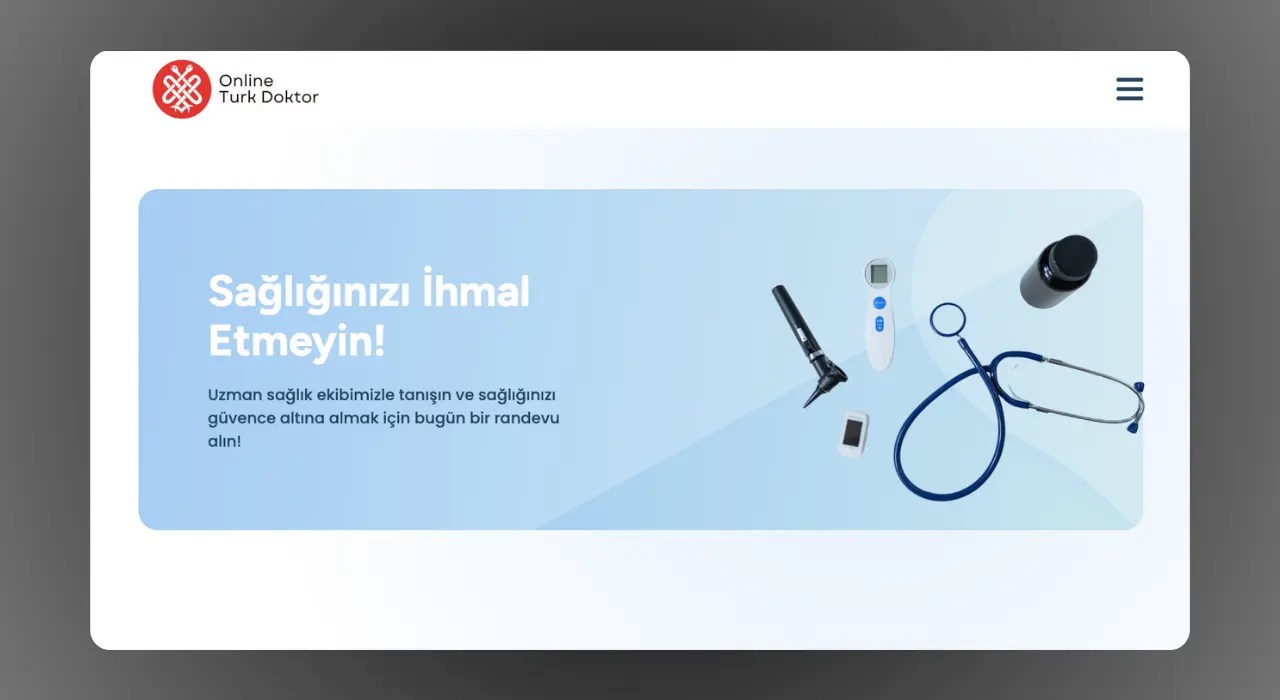 Online Turk Doktor Landing Page Web Design